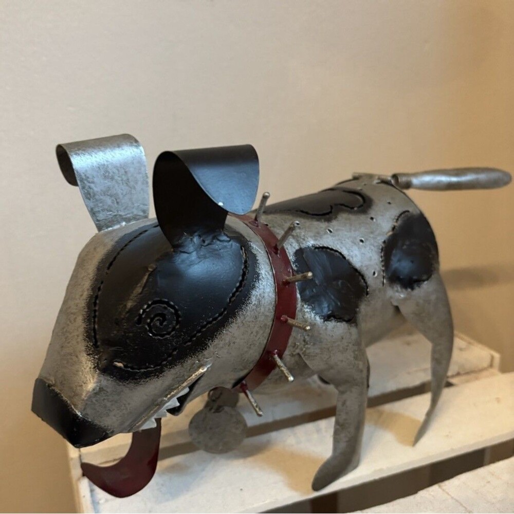 Bull Terrier Spike Jr Metal Dog Tealight Candle Holder Sculpture Funny
